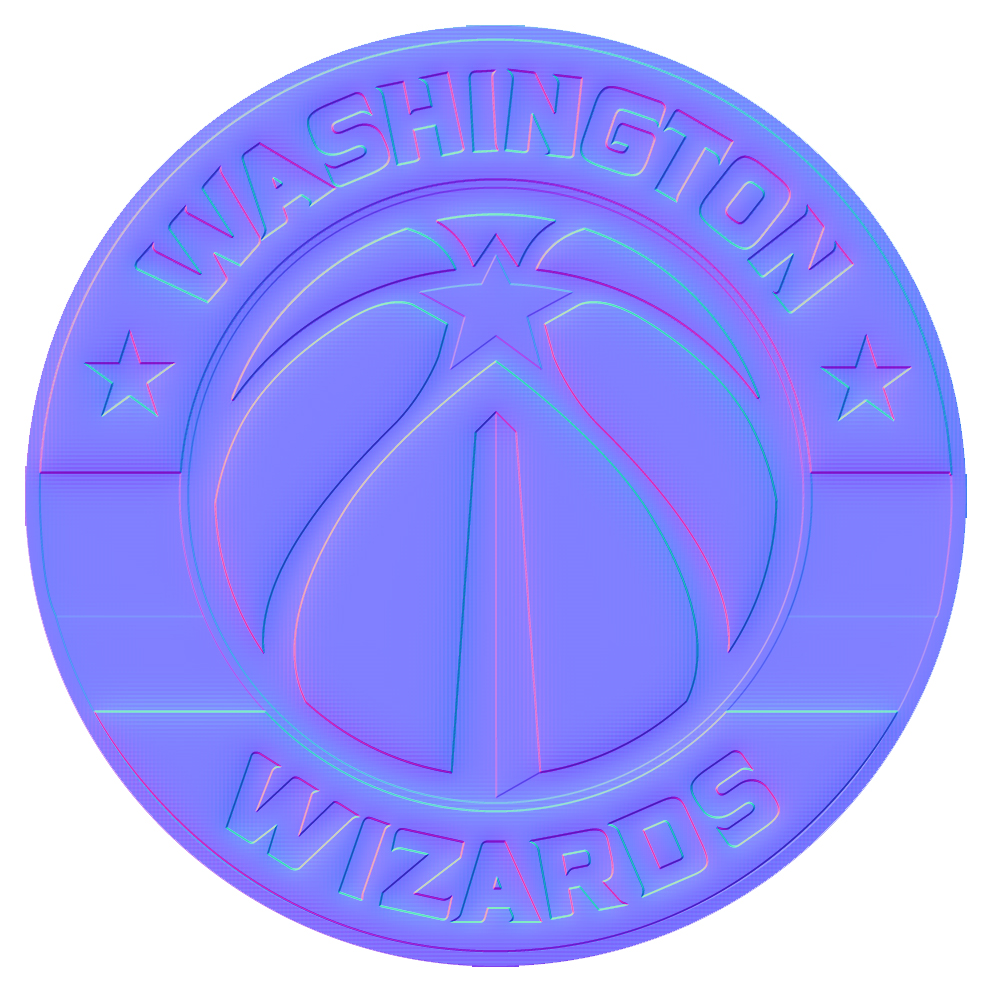 Washington Wizards Colorful Embossed Logo vinyl decal